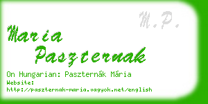 maria paszternak business card