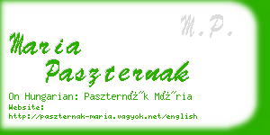 maria paszternak business card